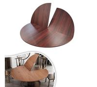 JHDXL Piano del Tavolo Rotondo Pieghevole a 4 Pieghe, Estensione per Tavolo Rotondo Pieghevole, Sostituisce Il Piano della Scrivania, per Catering, Banchetti(Walnut,140cm/55in)