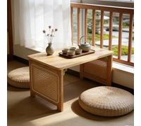 JHDXL Pieghevole Tavolo Tatami Giapponese, Tavolino da Caffè Retrò Giapponese in Legno for Bovindo e Meditazione, Adatto per Soggiorno,Camera Balcone(Wood,39.5 * 18.9 * 14.1in)
