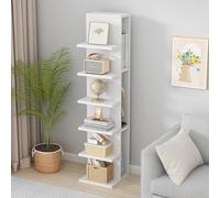 JHDXL Scaffale Creativo Stretto Torre per Libri, Torre per Scaffali Verticale, Scaffale Portaoggetti Multiuso, per Ufficio Domestico, Soggiorno, Camera da Letto, Cucina(White,130cm/51in)
