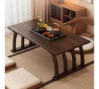 JHDXL Tavolo Giapponese per Mangiare seduti a Terra, Tavolino da Meditazione e Tè, Nessuna Agitazione, Adatto per Computer,Spuntini,Scrittura,Lavoro(Brown,80cm/31.5in)