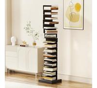 JHDXL Torre per Scaffali Verticale, Torre per Libri con Dorso in Metallo, Espositore Multiuso Moderno in Stile Minimalista, per soggiorno, studio, casa, ufficio, camera da letto(Black)