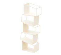 JHDXL Torre per Scaffali Verticale, Torre per Libri con Dorso in Metallo, libreria da pavimento, Scaffale Portaoggetti Multiuso, per uso domestico e in ufficio(White,150cm/59in)