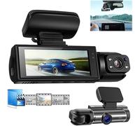 JHDZ Sherum Dash Cam, Telecamera Anteriore e Posteriore, registratore di Guida per Auto con Visione Notturna 1080p, modalità parcheggio 24 Ore, Accessori per Auto,WiFi DashCam