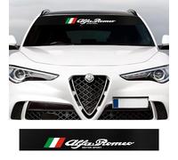 JHGFVBG Adesivi per Protezione Solare, Per Alfa Romeo Giulia Stelvio 159 147 156 166 Mito GT Mito Giulietta Striscia Parasole per Parabrezza Auto,Adesivi Decorativi,accessorio per striscioni