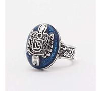 JHGSDHS Vintage The Vampire Diaries Anello Salvatore Damon Stefan's Punk Anelli Per Gli Uomini Lapislazzuli Cristallo Blu Moives Gioielli Prodotti Speciali