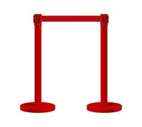 JHIAADEY Paletti Delimitazione,Transenne Eliminacode Separacode,Sicurezza In Ferro Paletti Delimitazione,Utilizzato For Dividere Le Code In Luoghi Pubblici,Scuole,Teatri,Alberghi(Red,3M/9.8FT)