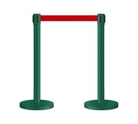 JHIAADEY Paletti Delimitazione,Transenne Eliminacode Separacode,Sicurezza In Ferro Paletti Delimitazione,Utilizzato For Dividere Le Code In Luoghi Pubblici,Scuole,Teatri,Alberghi(Green,2M/6.5FT)