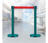 JHIAADEY Paletti Di Delimitazione,Barriera Per Il Controllo Della Folla,Transenne Eliminacode Separacode,Adatto For Delimitare Le Zone D'Attesa In Scuole,Supermercati,Teatri(Dark green,3M/9.8FT)