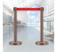 JHIAADEY Paletti Di Delimitazione,Barriera Per Il Controllo Della Folla,Transenne Eliminacode Separacode,Adatto For Delimitare Le Zone D'Attesa In Scuole,Supermercati,Teatri(Coffee,2M/6.5FT)