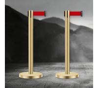 JHIAADEY Paletti Di Delimitazione,Barriera Per Il Controllo Della Folla,Utilizzato For Il Controllo Della Folla E La Gestione Delle Code,Adatto For Teatri,Luoghi Pubblici,Hotel(Gold,3M/9.8FT)