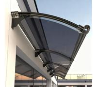 JHIAADEY Parapioggia Tettoia, Tenda Da Pensilina In Policarbonato, Resistente Ai Raggi Uv, Alla Pioggia E Alla Neve, Adatto For Ingressi, Garage, Portici E Terrazze(57 * 100cm/22.4 * 39.4in)