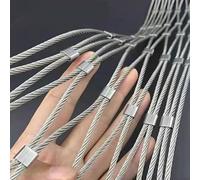 JHIAADEY Rete Anticaduta Flessibile Ad Alta Quota,Filo In Acciaio Inox Giardino Rete Di Sicurezza Esterno,304 Rete In Corda Di Acciaio Inossidabile,Rete Antifurto E Anticaduta(2 * 2.4m/6.5 * 7.9ft)