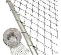 JHIAADEY Rete In Corda Di Acciaio Inossidabile,Filo In Acciaio Inox Giardino Rete Di Sicurezza Esterno,Recinto Flessibile Maglia Cavo,Adatto for Recinti Di Zoo,Scale(9 * 2.8m/29.5 * 9.2ft)