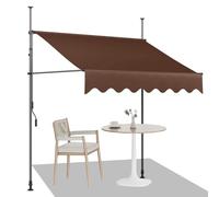 JHIAADEY Tenda Da Sole A Morsetto for Esterno,Tenda Da Sole Retrattile,Tende Da Giardino,L'Angolo E L'Altezza Sono Regolabili,Che Lo Rendono Adatto A Cortili,Gazebo(Beige,2.5M/8.2FT)