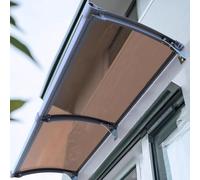 JHIAADEY Tendalino Per Finestra Antipioggia,Tenda Da Veranda Pensilina In Policarbonato E Alluminio,Protezione Da Pioggia E Neve,Parasole,For Garage,Porte,Finestre(57 * 380cm/22.4 * 150in)