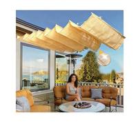 JHIAADEY Vele Parasole Retrattili,Vela Ombreggiante Retrattile,Resistente Ai Raggi Uv Tenda Da Sole Pergola,For Copertura Pergola Tettoia(W:1.5m/4.92ft*L:10m/32.8ft)