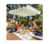 JHIAADEY Vele Parasole Retrattili,Vela Ombreggiante Retrattile,Telo Ombreggiante,Con Kit Di Montaggio, Facile Da Installare,Protezione Dai Raggi Uv(W:2.6m/8.53ft*L:18m/59ft)