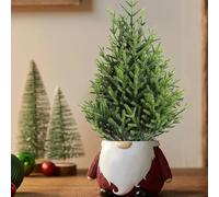 JHIALG Albero artificiale realistico cespugli piante, albero sempreverde resistente alle intemperie con picchetto a terra arbusto verde, 50,8 cm facile da installare micro paesaggio cespugli