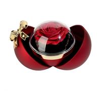 JHIALG Collana e anelli con rosa rossa conservata, per Natale, San Valentino, festa della mamma con la mela dei miei occhi