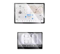 Jhkfbgdqjh Protettiva Schermo Per Tesla Per Model Y Per Juniper Per 3 Per Highland Navigazione Anteriore Pellicola Temperata Vetro Schermo Posteriore Navigation Pellicola Protettiva(2PCS)