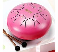 JHKGY Kid Steel Drum Kit,Batteria Professionale in Acciaio per Strumenti A Percussione,8 Note 6 Pollici C-Key -Tamburo per Lingua in Acciaio, con Borsa da Viaggio Imbottita, Mazze,E
