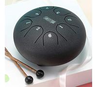 JHKGY Kid Steel Drum Kit,Batteria Professionale in Acciaio per Strumenti A Percussione,8 Note 6 Pollici C-Key -Tamburo per Lingua in Acciaio, con Borsa da Viaggio Imbottita, Mazze,G