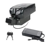 JHKJ Batteria al Litio da 36V, 48V, 10Ah, 12Ah, 15Ah, 20Ah, Batteria reggisella con caricabatteria e Blocco di Sicurezza, batterie a Forma di Rana per Motore da 360W a 960W,Bullet Head 48v10ah