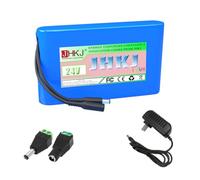 JHKJ Batteria al Litio in PVC da 24 V, Batteria al Litio Portatile per Esterni, 3000 mAh, 9000 mAh, 15000 mAh, 18000 mAh, batterie Ricaricabili con Caricabatterie CC e Adattatore,24v18000mah