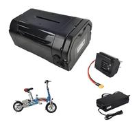 JHKJ Batteria al Litio per Auto elettrica Pieghevole da 24 V 10 Ah 12 Ah 15 Ah, Batteria per Sedia a rotelle ad Alta capacità da 36 V 8,8 Ah 10,4 Ah con Caricabatterie,24v,15Ah