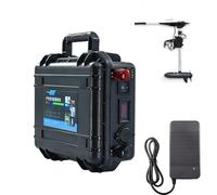 JHKJ Batteria al Litio per propulsione da 12 V, 60 Ah, 80 Ah, 100 Ah, 120 Ah, 150 Ah, Batteria elettrica per Barche da Pesca Notturna, elica Marina con Caricabatterie,12v 100ah