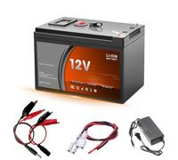 JHKJ Batteria al Litio Portatile per Esterni 12V 18Ah 20Ah, Pacco Batteria al Litio con Porta USB e Interruttore, batterie di Alimentazione a 12 Volt per Camper/Campeggio,12v20ah Charger