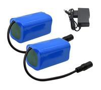 JHKJ Batteria al Litio sostituibile da 7,4 V e 12800 mAh per Barche da Lancio telecomandate e Barche da Pesca con Caricabatterie CC,7.4v 12800mah 2pack