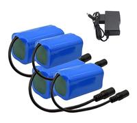 JHKJ Batteria al Litio sostituibile da 7,4 V e 12800 mAh per Barche da Lancio telecomandate e Barche da Pesca con Caricabatterie CC,7.4v 12800mah 4pack