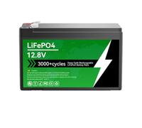 JHKJ Batteria LiFePO4 da 12 V 6 Ah, 12 Ah, 18 Ah, 24 Ah, 30 Ah, 12,8 V, 400 Wh, Ricaricabile, al Litio Ferro fosfato, per Robot di Ricambio per telecamere,12v,6Ah
