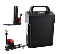 JHKJ Batteria per transpallet 24V 20Ah, Batteria per Carrello elevatore | Batteria LiFePO4 da 24 V per carrello elevatore manuale, per magazzino, logistica, carrello elevatore