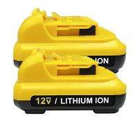 JHKJ Batteria Ricaricabile da 12V, Confezione da 2/4, utensile Elettrico per Trapano Manuale da 12V, 1500mAh, 2000mAh, 2500mAh, Batteria per utensile Senza Fili sostituisce DCB-120,12v1500mah 2pack