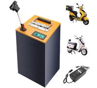 JHKJ Batterie per motociclette Batterie al Litio a Celle Grandi da 48V 55Ah Batteria per Veicoli a Due/Tre Ruote da 60V 30Ah Batteria LiFePO4 da 72V 20Ah per Motori da 900W a 2600W,48v20ah