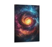 JHKJTK Moderno album fotografico di famiglia, decorazione artistica da parete per il bagno, poster astratto con galassia spaziale, splendida vista su tela, immagine artistica da 60 x 90 cm