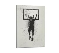 JHKJTK Stampa artistica da parete su tela, stile minimalista, motivo: pallacanestro e sport, motivo: Slam Dunk Moment, 20 x 30 cm