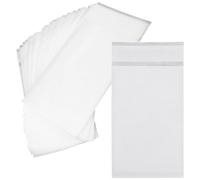 JHKNNK 100 Sacchetti di Carta Cerata Bianco Autoadesivi per Imballaggio Piccoli Oggetti Protezione Dall'umidità per Vestiti e Packaging