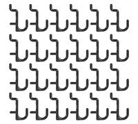 JHKNNK 50 Pezzi Ganci a Forma di J in Metallo per Mensola e Pannello, Appendini da Garage per Organizzazione Attrezzi in Cucina, Officina e Negozio