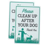 JHKNNK Cartello in Ferro Resistente alle Intemperie 2 Pezzi Design Elegante e Scritte Visibili per Vietare ai Cani di Sporcare in Casa o Uso Commerciale