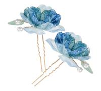 JHKNNK Forcine per Chioma da Sposa 2 Pezzi Design Floreale Perle Accessori per Damigelle e Matrimoni