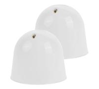 JHKNNK Kit 2 Pezzi Calotta Superiore Ventilatore da Soffitto, Copertura Protettiva in Plastica Durevole, Accessori per Baldacchino Ventilatore, per Sale e Corridoi, Bianco