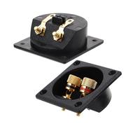JHKNNK Kit di Cablaggio per Altoparlanti 2 Pezzi Connettore a Tazza Quadrata per Subwoofer Terminale Scatola Altoparlante e Piastra Posteriore per Installazione Semplice