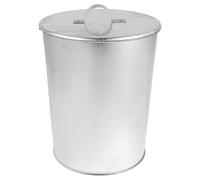 JHKNNK Secchio per Cenere Piccolo da 18l con Coperchio per Stufa a Legna e Braciere, Secchio per Carbone in Metallo Resistente, Contenitore per Cenere Calda Sicuro per Uso Domestico