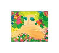 JHLA Walasse Ting Quadri su Tela,Famoso Dipinto Dov'è il signor Ting Giclée Stampa su Tela,Riproduzione su Tela,Quadro decorazione parete del Soggiorno 30x40cm(12x16in) Senza Cornice