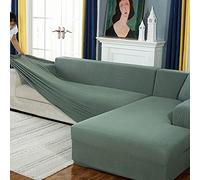 JHLD Alto Elasticizzato Fodere Copridivani, Universale Chaise Longue Sofa Copridivano Spandex Silicone Antiscivolo L Adatto Per Copridivano Cane Gatto-Q-Medium + Large