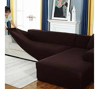 JHLD Alto Elasticizzato Fodere Copridivani, Universale Chaise Longue Sofa Copridivano Spandex Silicone Antiscivolo L Adatto Per Copridivano Cane Gatto-D-Medium + Large