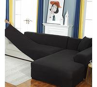 JHLD Alto Elasticizzato Fodere Copridivani, Universale Chaise Longue Sofa Copridivano Spandex Silicone Antiscivolo L Adatto Per Copridivano Cane Gatto-P-X-Large + Large